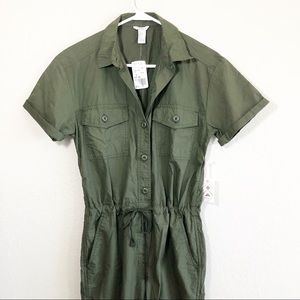 Forever 21 | Olive Green Utility Jumpsuit